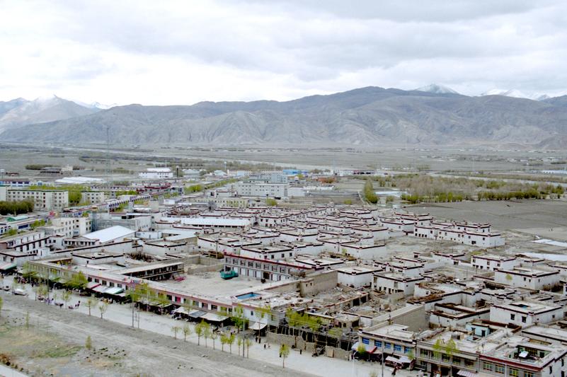 Gyantsé, vu des ramparts du fort.