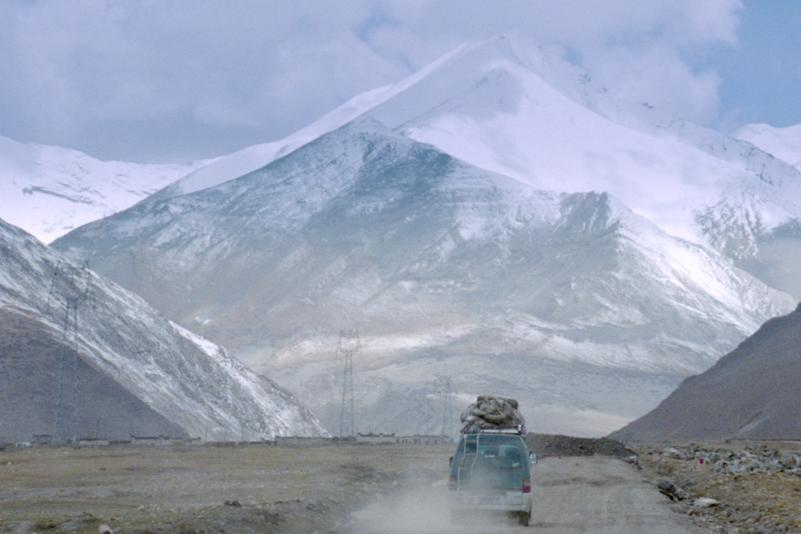 Sur la route entre Lhassa et Gyantse.