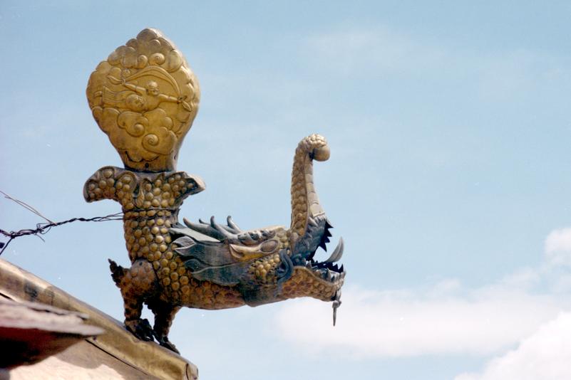 Un ornement de toit, au palais du Potala.