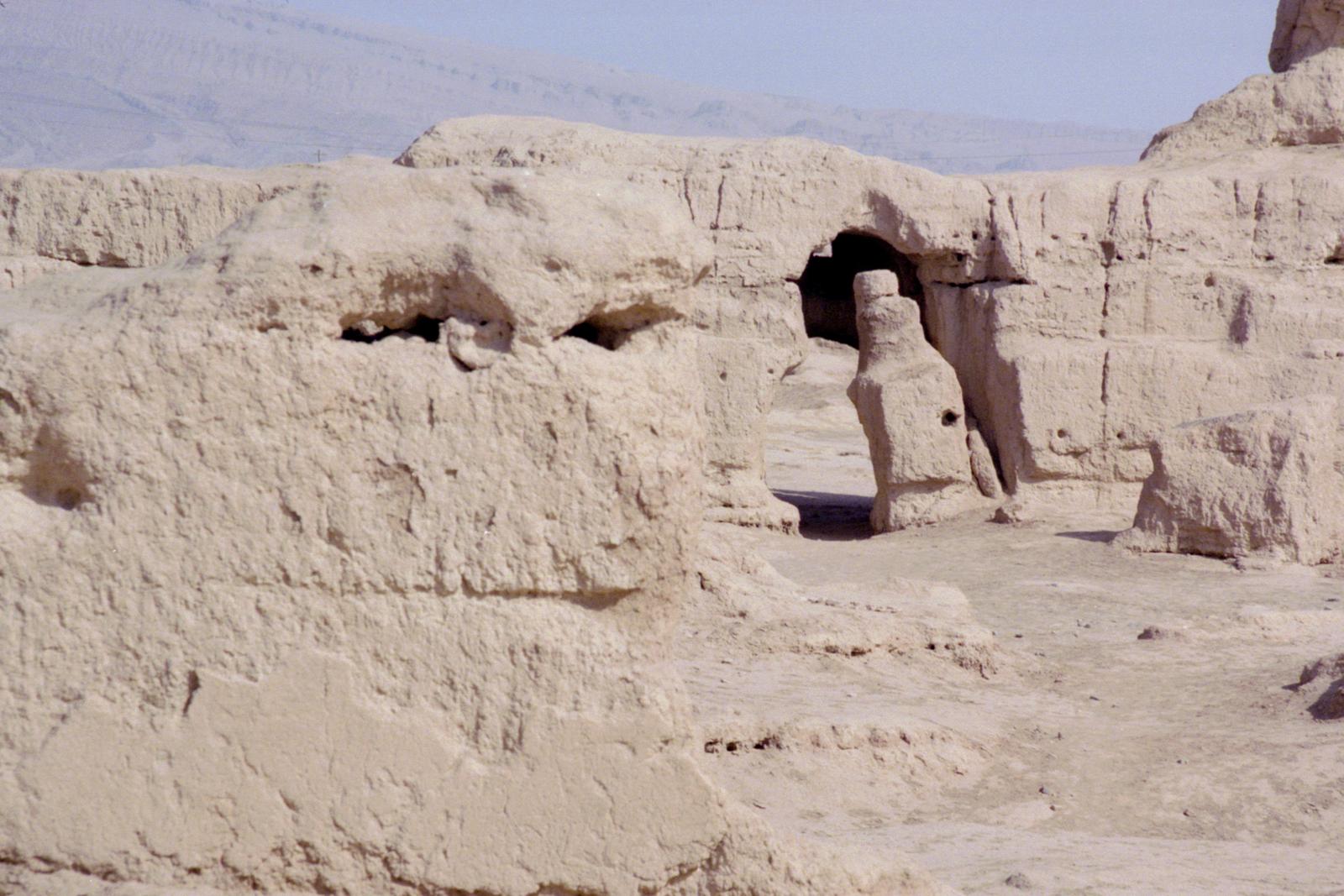 Les ruines de Gaochang, une ancienne ville oasis détruite au 14e siècle.