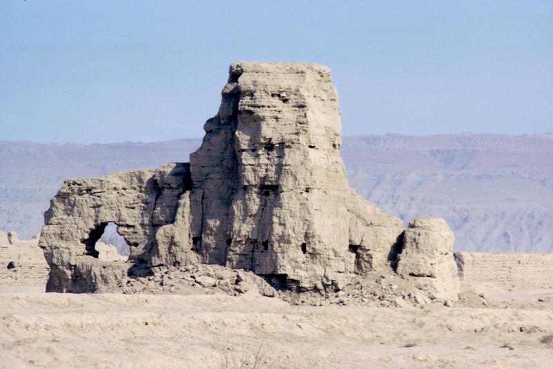 Les ruines de Gaochang, une ancienne ville oasis détruite au 14e siècle.