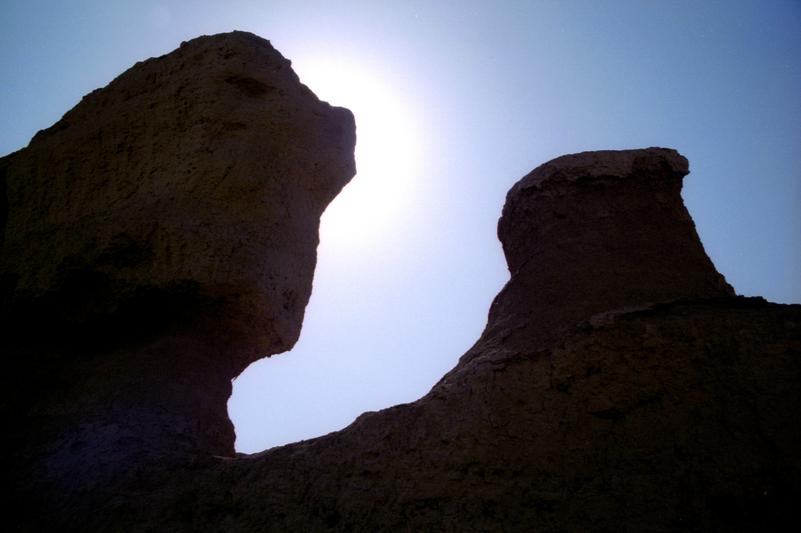 Les ruines de Gaochang, une ancienne ville oasis détruite au 14e siècle.
